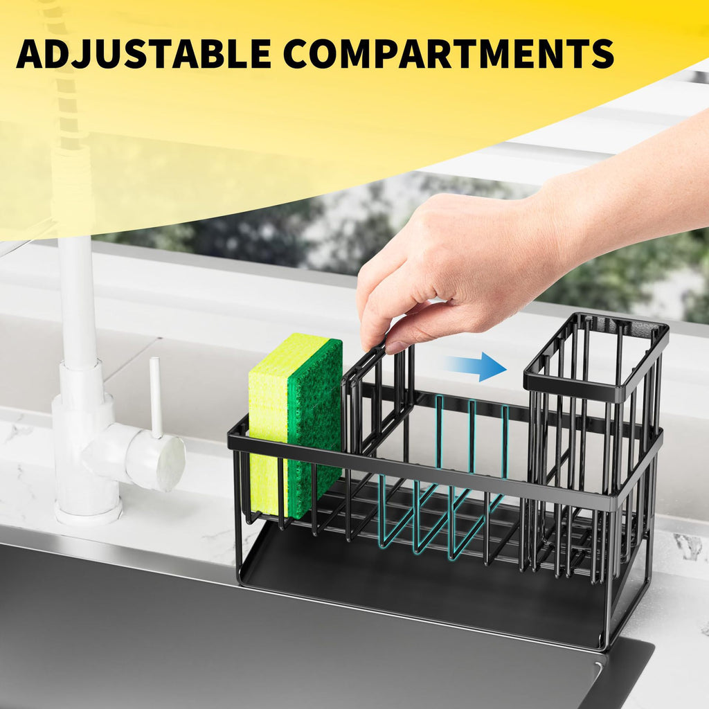 Kitchen storage rack sink drain rack sink drain basket countertop multi-functional detergent sponge storage shelf